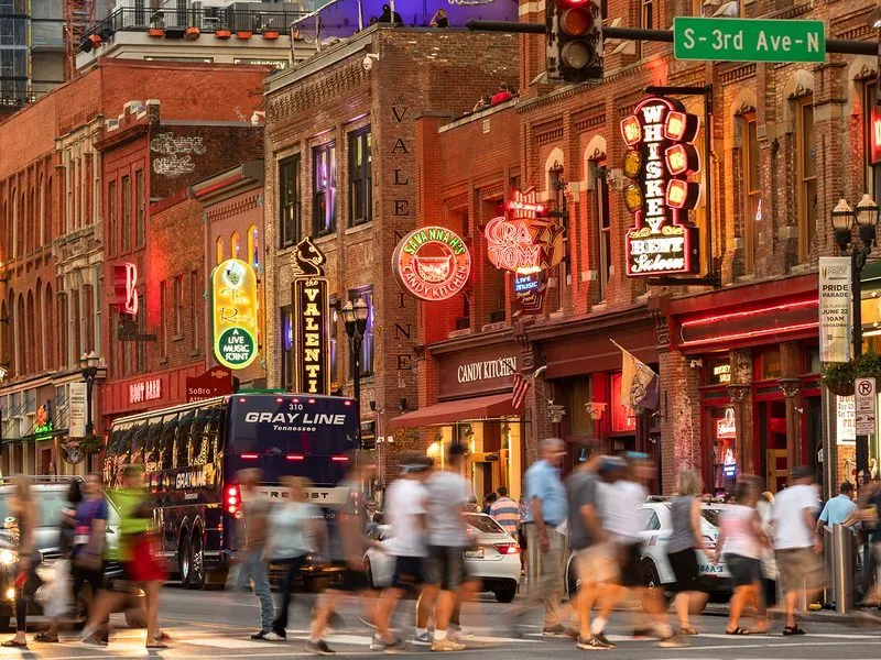Retail shopping district in Nashville