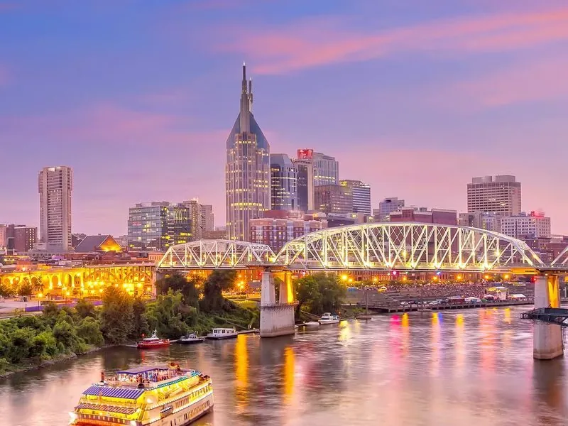 A riverboat on the Cumberland River in Nashville