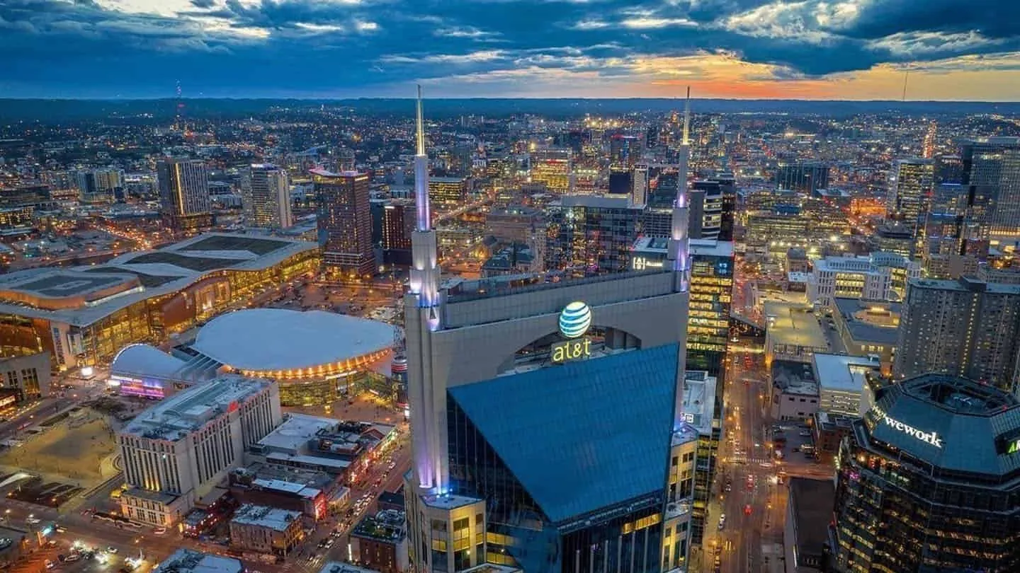 Nashville skyline at night